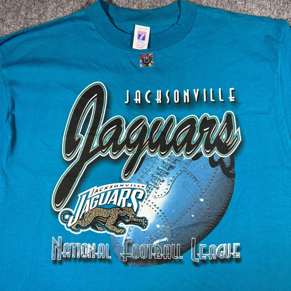 Deadstock Vintage 90s Jacksonville Jaguars NFL T-Shirt Teal XL